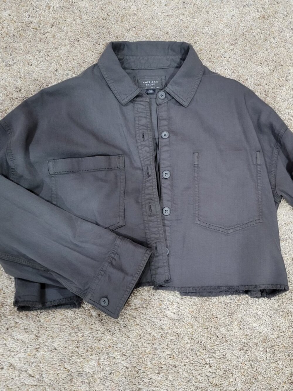 AE Shirt/Jacket Cropped - Dark Grey - XS